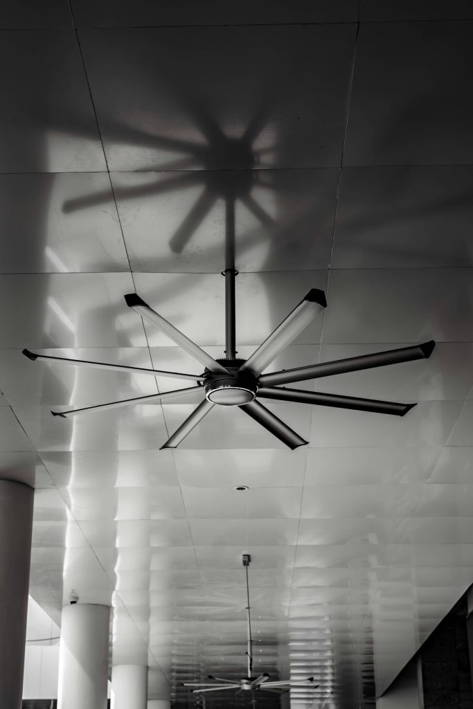 Plafond waaier met lamp